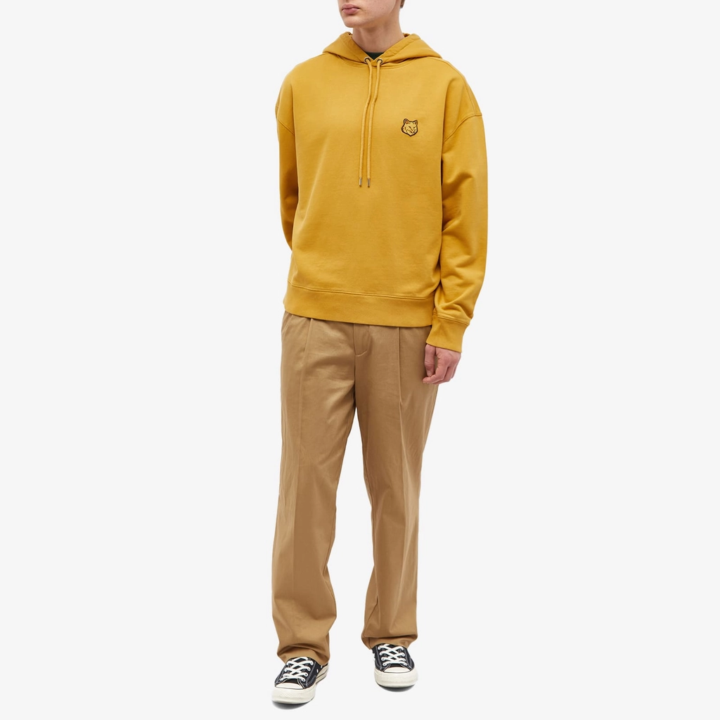 Maison Kitsune Tonal Fox Head Patch Oversize Hoodie Trench